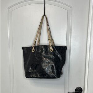 MICHAEL Michael Kors Black and Tan Tote #304